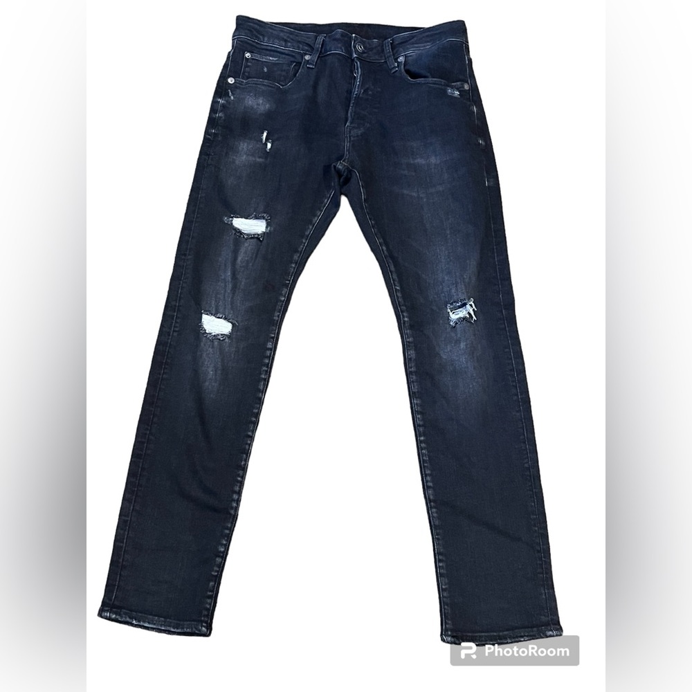 Mens G-Star 3301 slim black/ grey jeans size 32